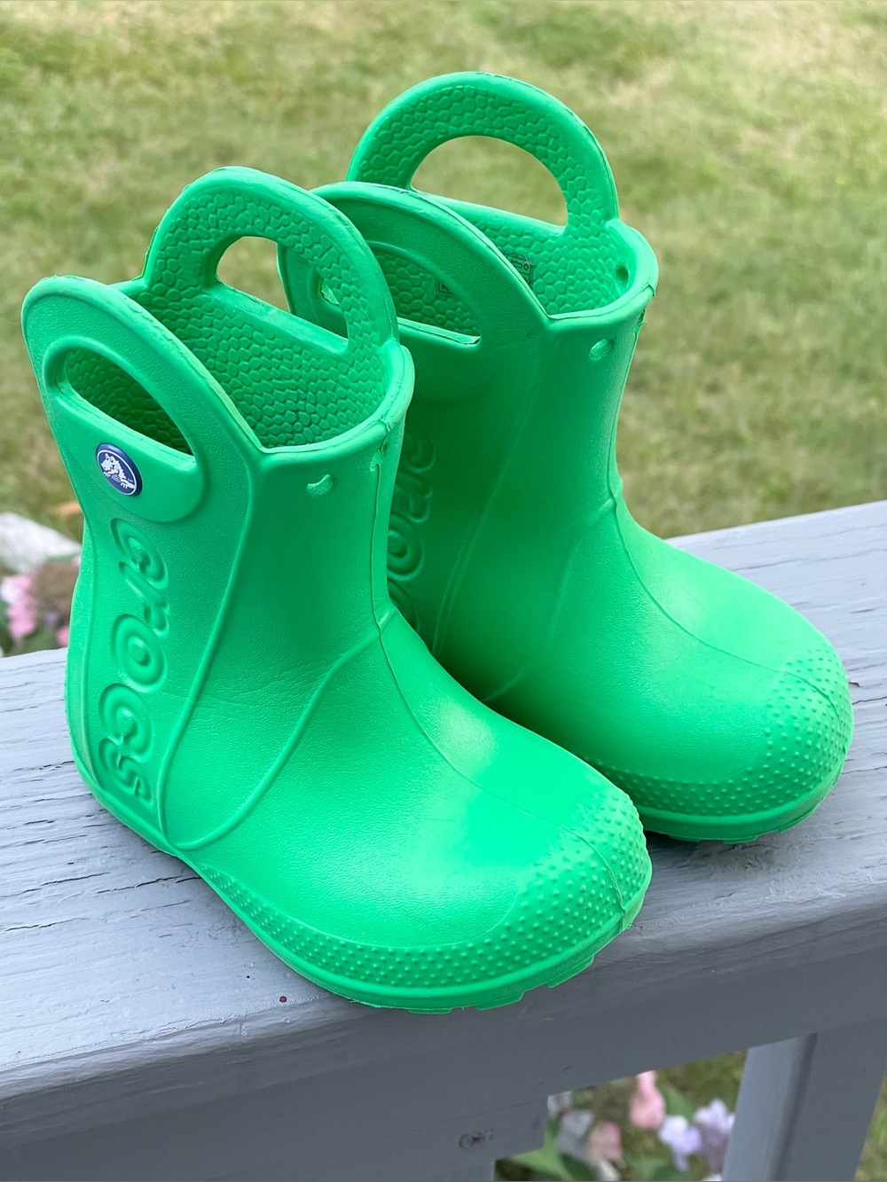 c6 crocs Toddler Handle It Rain Boot, green
